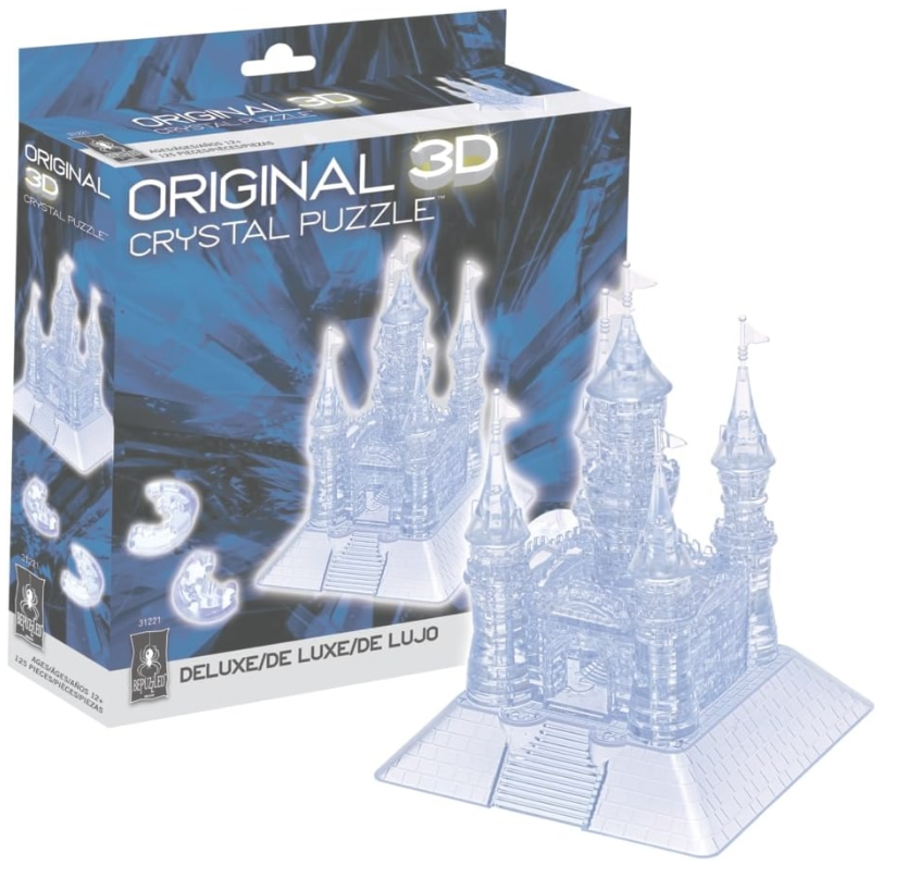 3D Crystal Puzzle: Deluxe Grand Castle Clear 104pc